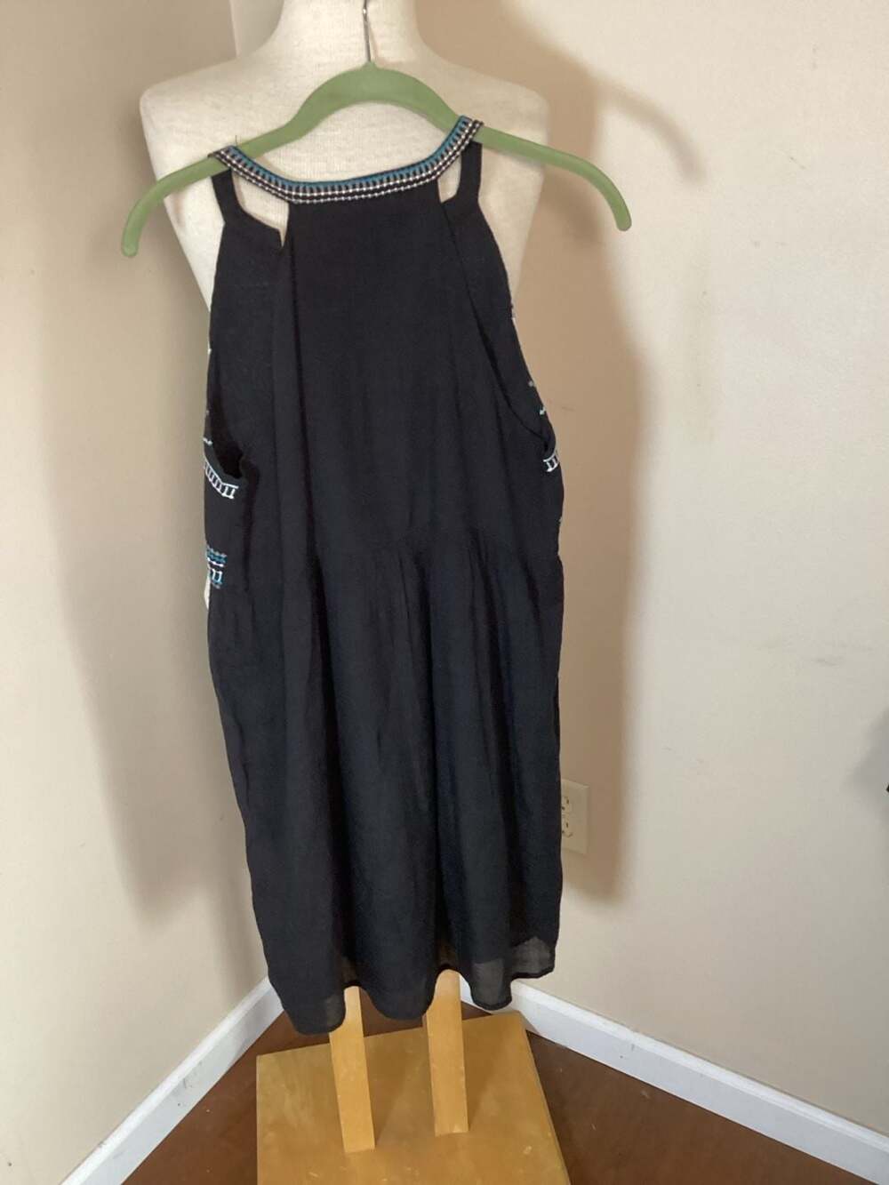 THML Black Embroidered Sleeveless Dress Size XS - Thumbnail 3