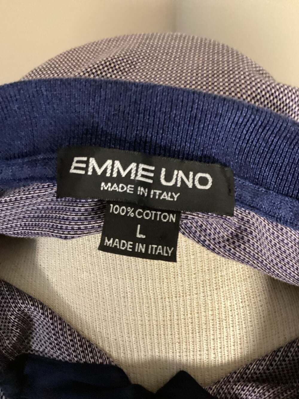 Emme Uno Made in Italy Men's Purple Micro-Houndstooth 100% Cotton Short Sleeve P - Thumbnail 2
