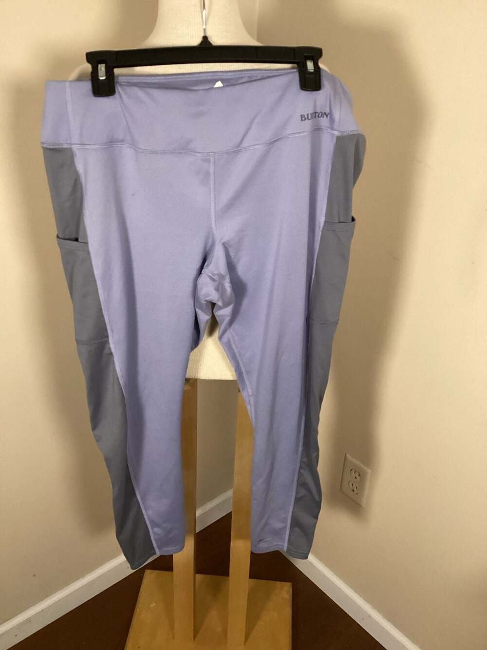 Burton Midweight X Base Layer Colorblock Leggings with Pockets Lavender Gray XL - Thumbnail 5