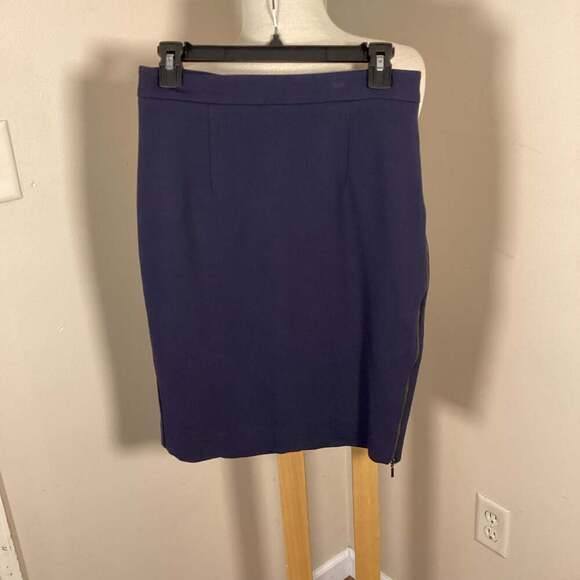 Halogen Navy Blue Side Zip Pencil Skirt - Size 8 - Thumbnail 5