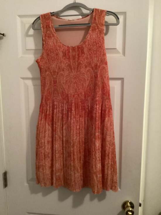 Love and Delancey Sleeveless Pleated Paisley Dress Size S - Thumbnail 4