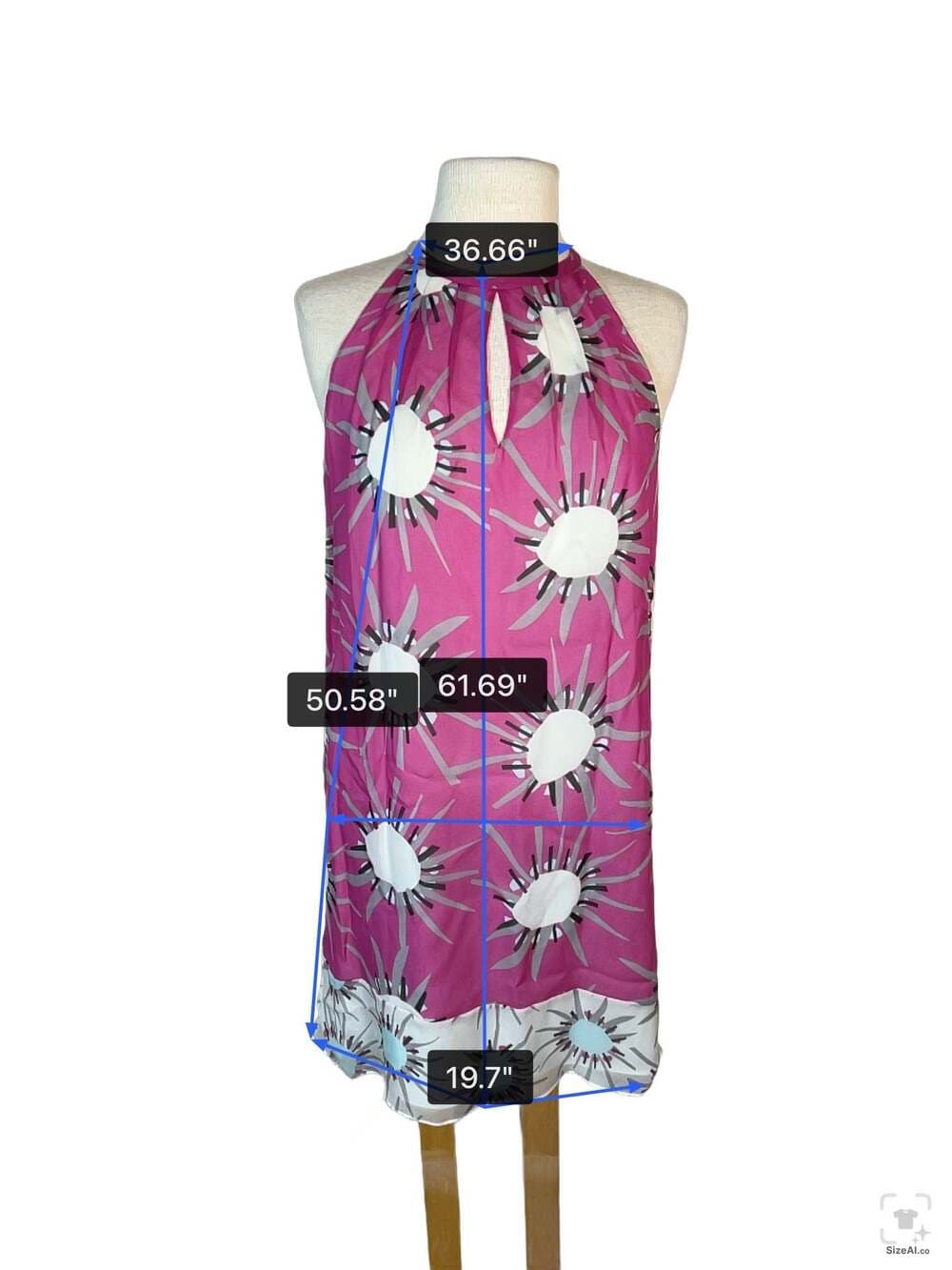 Diane von Furstenberg DVF Silk Halter Dress Size 2 - Thumbnail 3