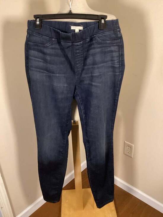 Eileen Fisher Dark Wash Pull-On Skinny Jeggings Size M - Thumbnail 4