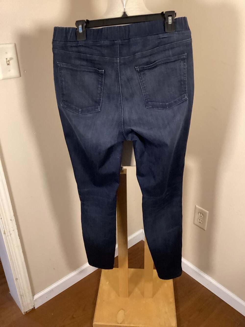 Eileen Fisher Dark Wash Pull-On Skinny Jeggings Size M - Thumbnail 2