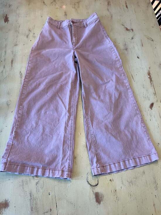 RVCA Women's High-Rise Wide-Leg Mauve Pants Size 25 - Thumbnail 4