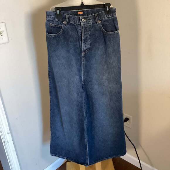 Vintage Raw Clothing Co. Y2K Denim Maxi Skirt Size 9/10 - Thumbnail 4
