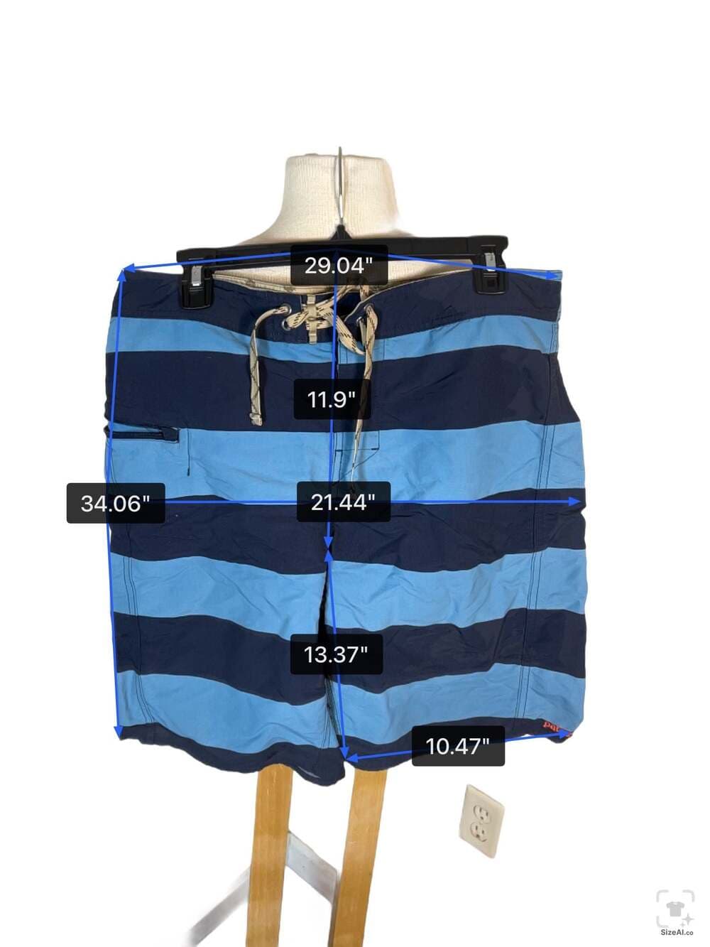 Patagonia Striped Board Shorts Size 33 - Thumbnail 3