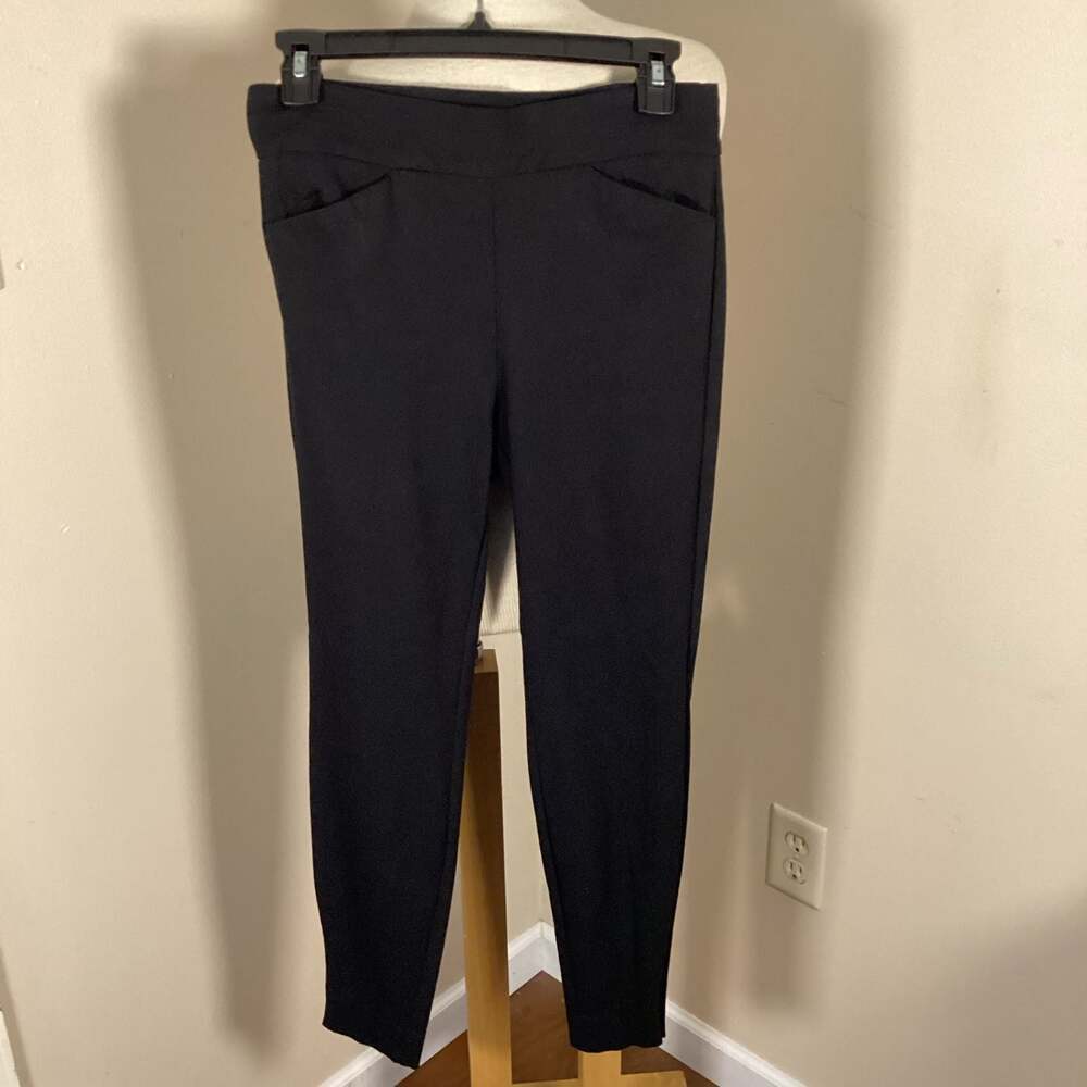 White House Black Market WHBM Comfort Stretch Slim Ankle Pants Black Size 2 - Thumbnail 3