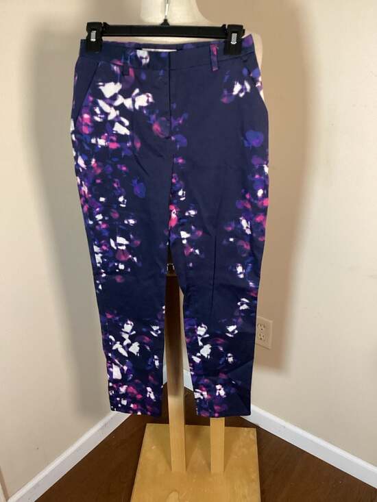 L.K. Bennett London Floral Print Tapered Ankle Pants Size 2 - Thumbnail 5