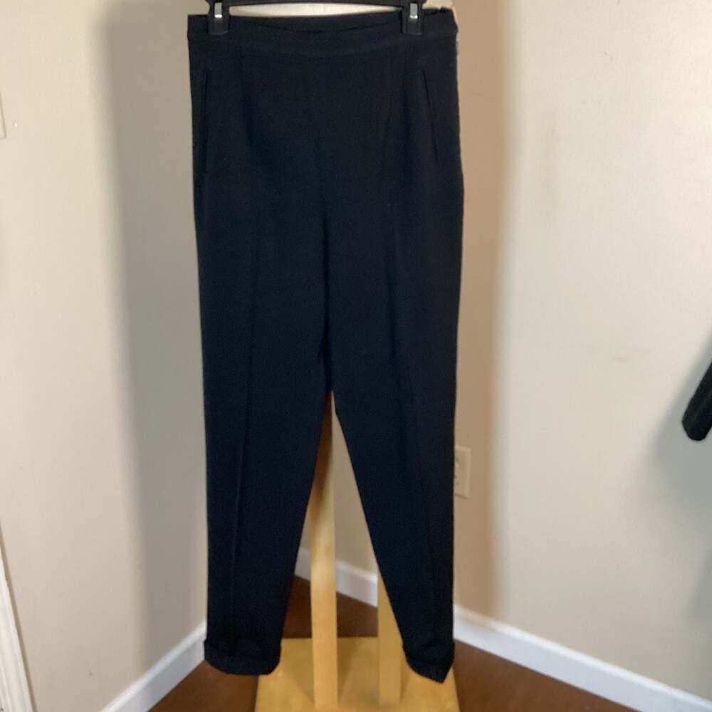 Lauren Ralph Lauren Black Wool Blend Trousers Size 8 - Thumbnail 11