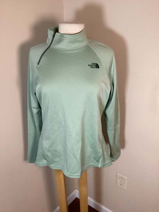The North Face Women's Asymmetrical Zip Pullover Light Green Size L/G - Thumbnail 5