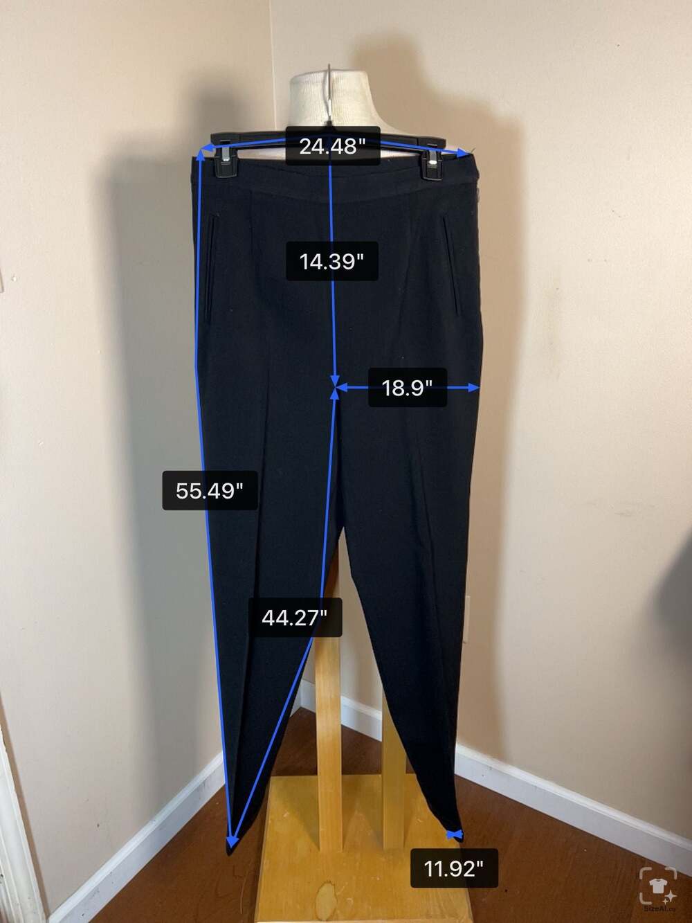 Lauren Ralph Lauren Black Wool Blend Trousers Size 8 - Thumbnail 10