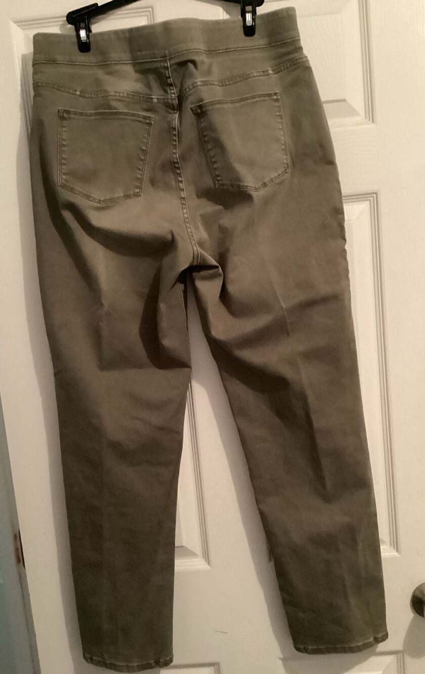 Soft Surroundings Olive Green Pull-On Pants Size M - Thumbnail 4