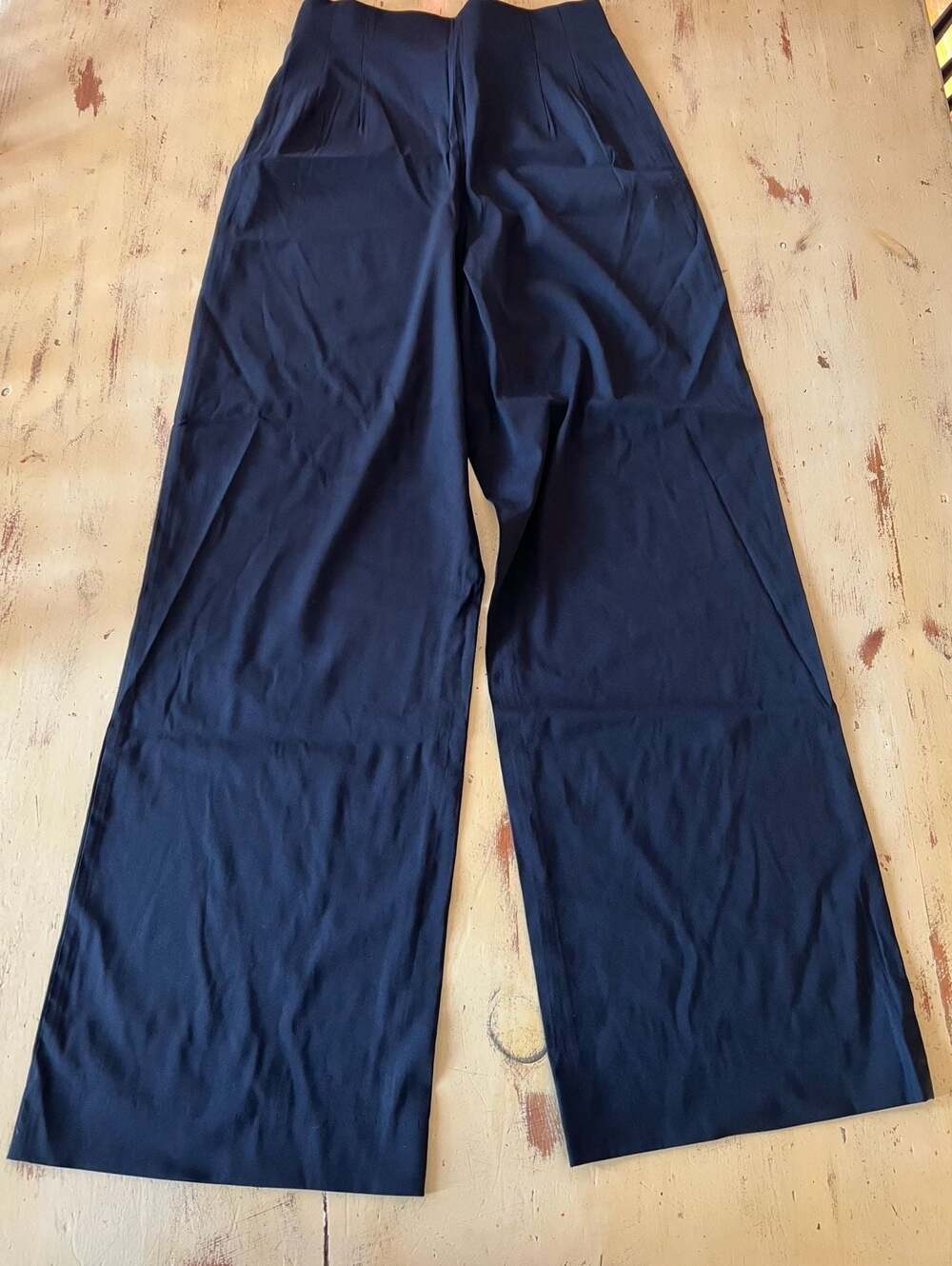 Emanuel Emanuel Ungaro Black High-Rise Wide Leg Trousers Size 10 - Thumbnail 2