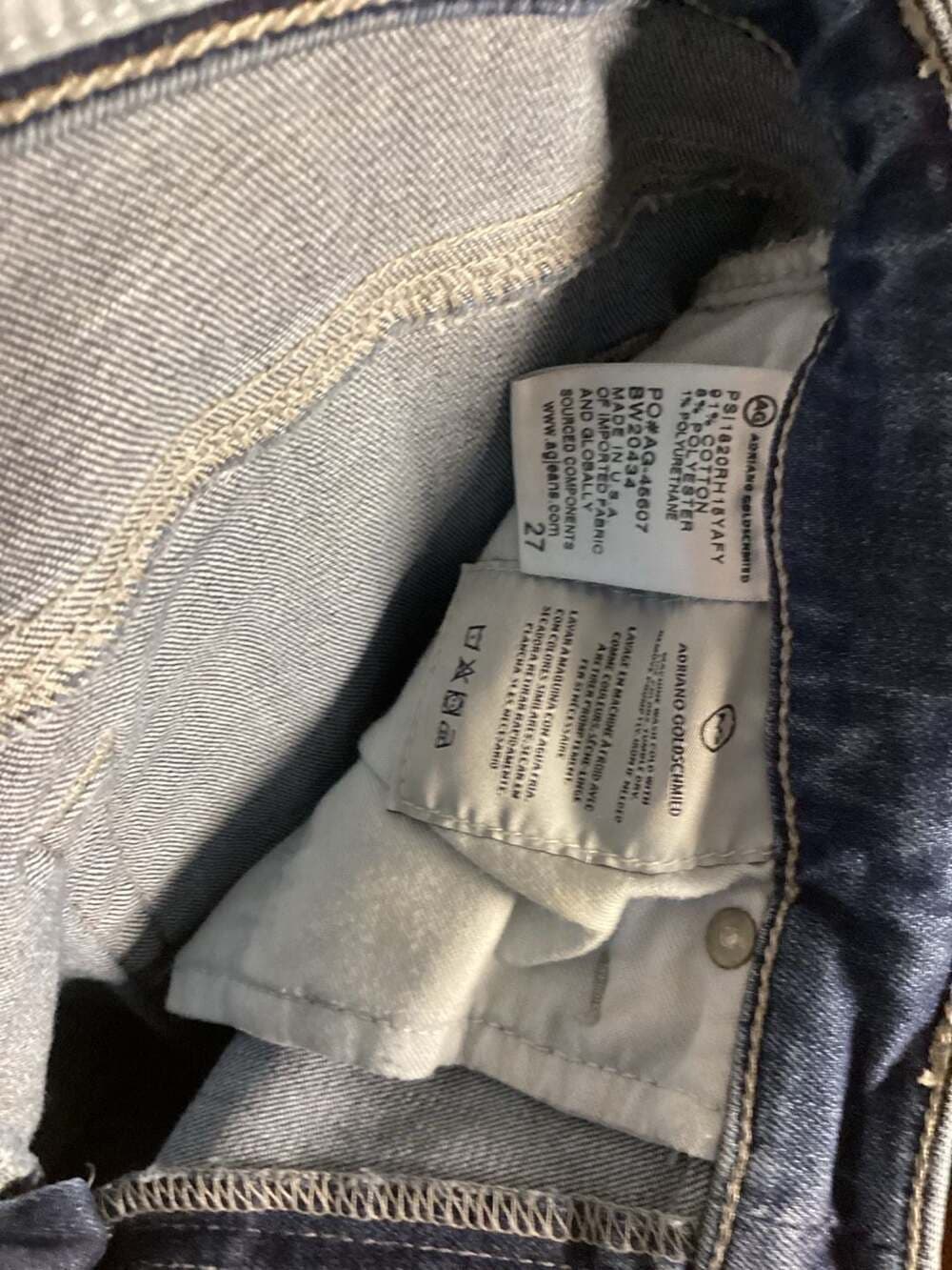 AG Adriano Goldschmied The Prima Roll-Up Cigarette Leg Skinny Jeans Size 27 - Thumbnail 2