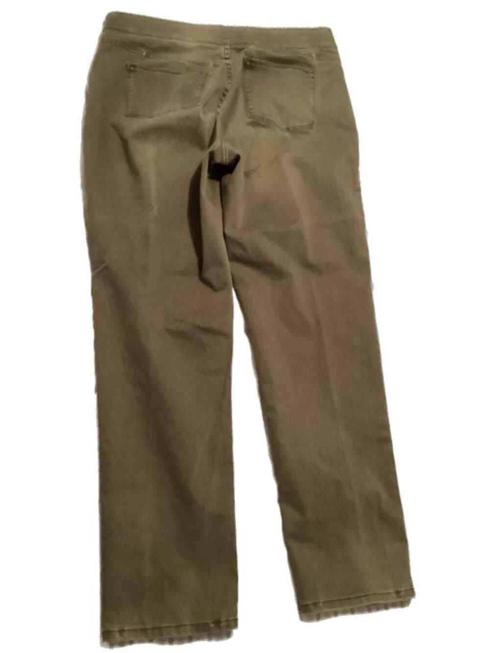 Soft Surroundings Olive Green Pull-On Pants Size M - Thumbnail 3