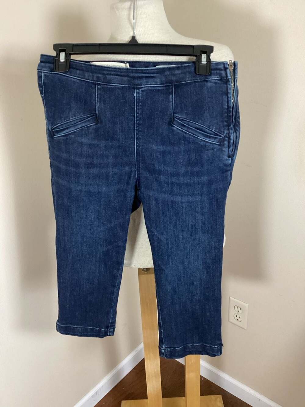 Pilcro and the Letterpress High-Rise Denim Legging Crop Jeans Size 28 - Thumbnail 4