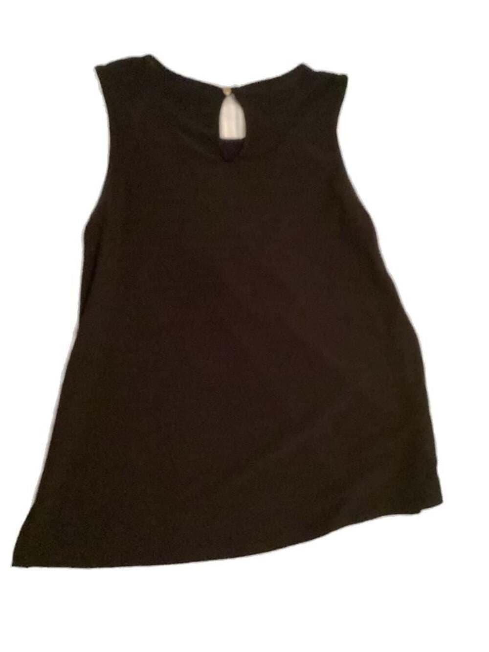 Ellen Tracy Women's Black Sleeveless Keyhole Back Tank Top Size M - Thumbnail 3