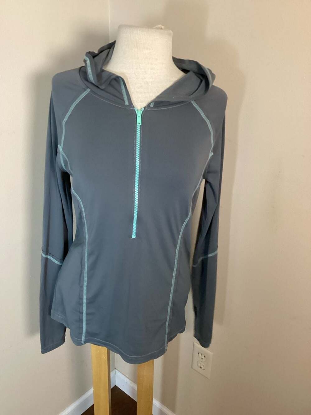 Free People Movement Half-Zip Athletic Hoodie Gray Size M - Thumbnail 3