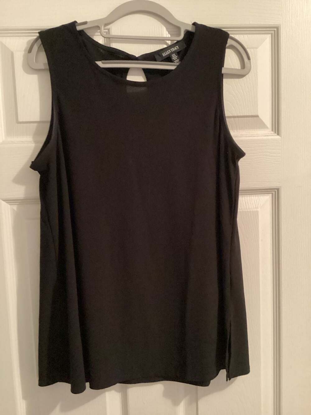 Ellen Tracy Women's Black Sleeveless Keyhole Back Tank Top Size M - Thumbnail 5
