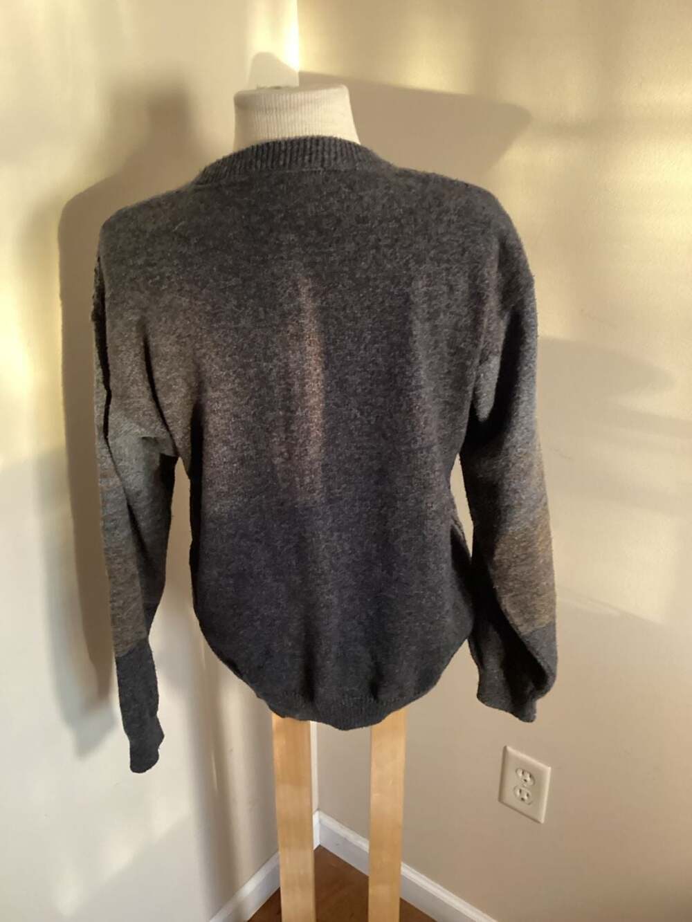 Vintage Bill Blass Menswear Hand Framed Patchwork Knit Crewneck Sweater Size M - Thumbnail 2
