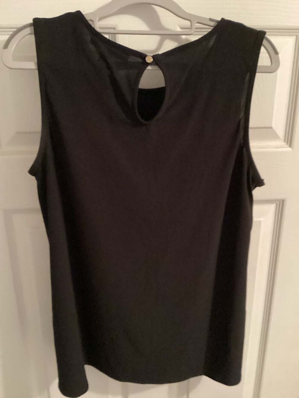 Ellen Tracy Women's Black Sleeveless Keyhole Back Tank Top Size M - Thumbnail 2