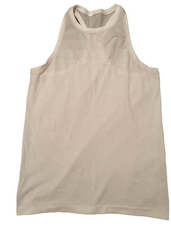 Lululemon Size 10 White Racerback Seamless Tank Top - Thumbnail 5