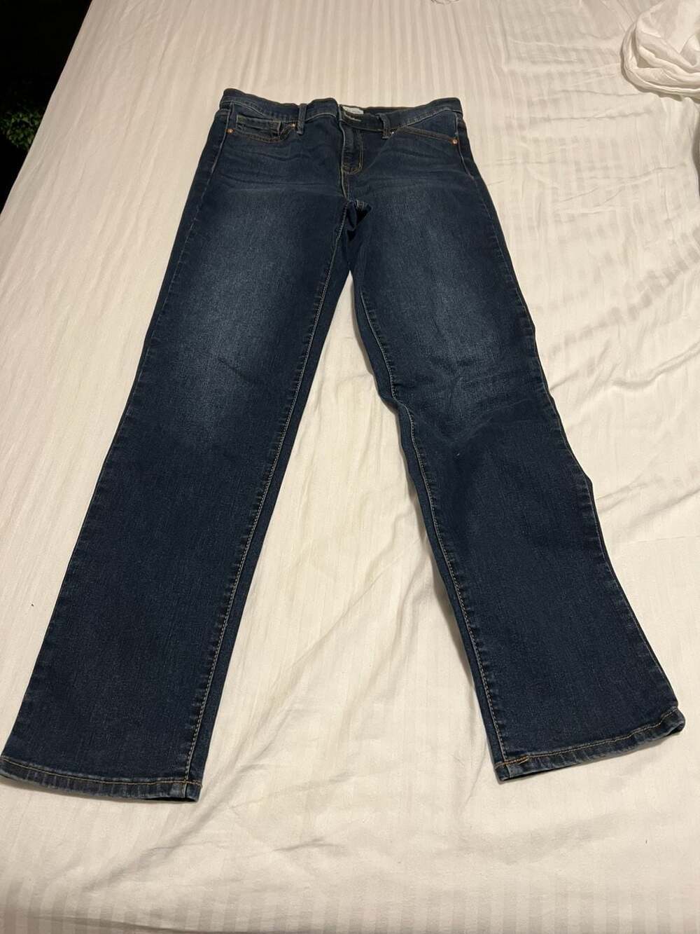 Ella Moss Women's Size 4 Mid Rise Dark Wash Straight Leg Jeans - Thumbnail 3