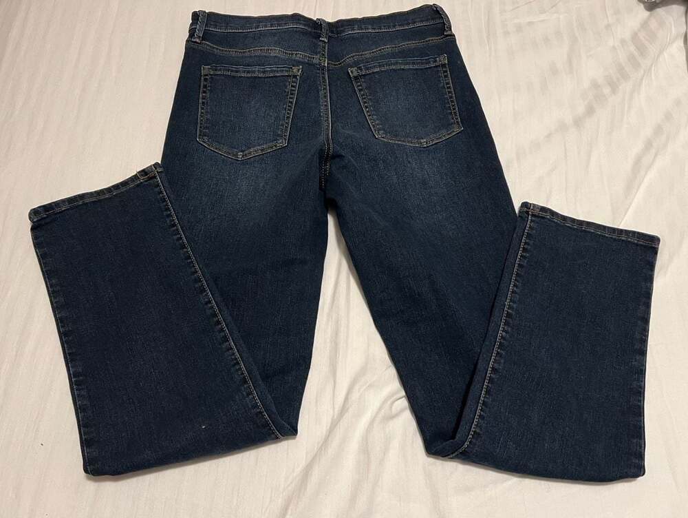 Ella Moss Women's Size 4 Mid Rise Dark Wash Straight Leg Jeans - Thumbnail 2