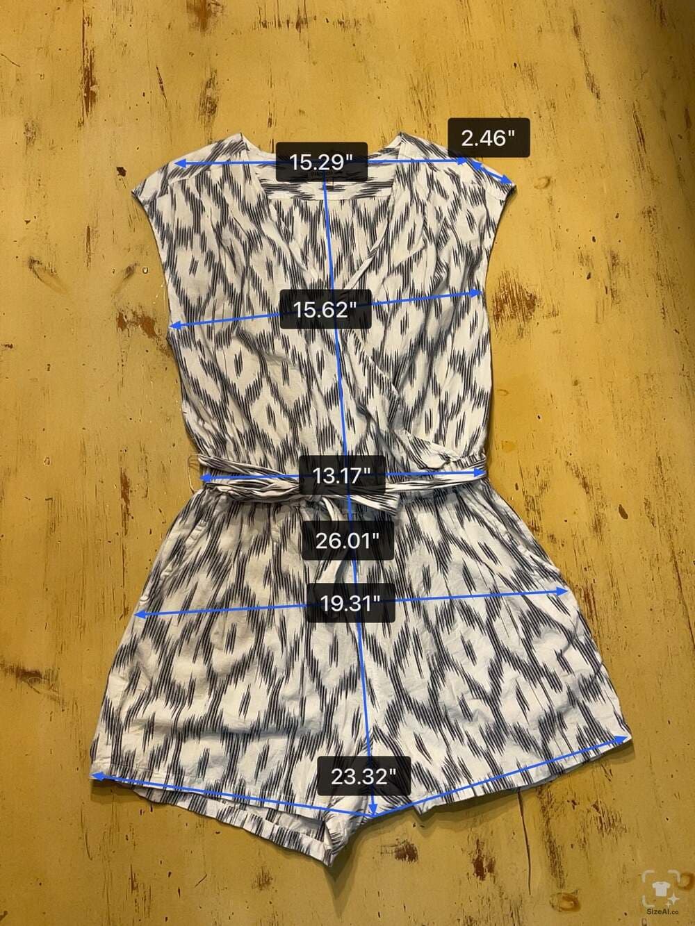Toad&Co Women's Size S Ikat Print Wrap Romper - Thumbnail 3