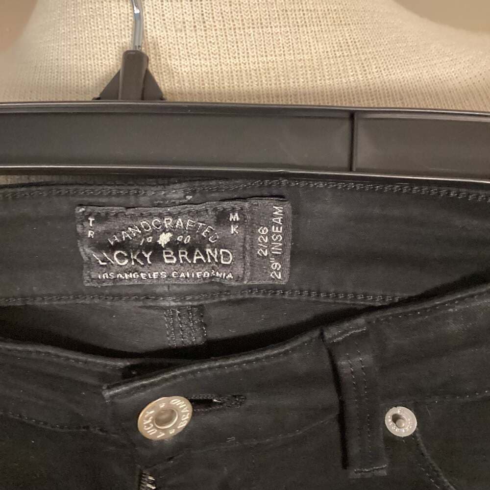 Lucky Brand Black Skinny Mid-Rise Jeans 2/26 29 Inseam - Thumbnail 2