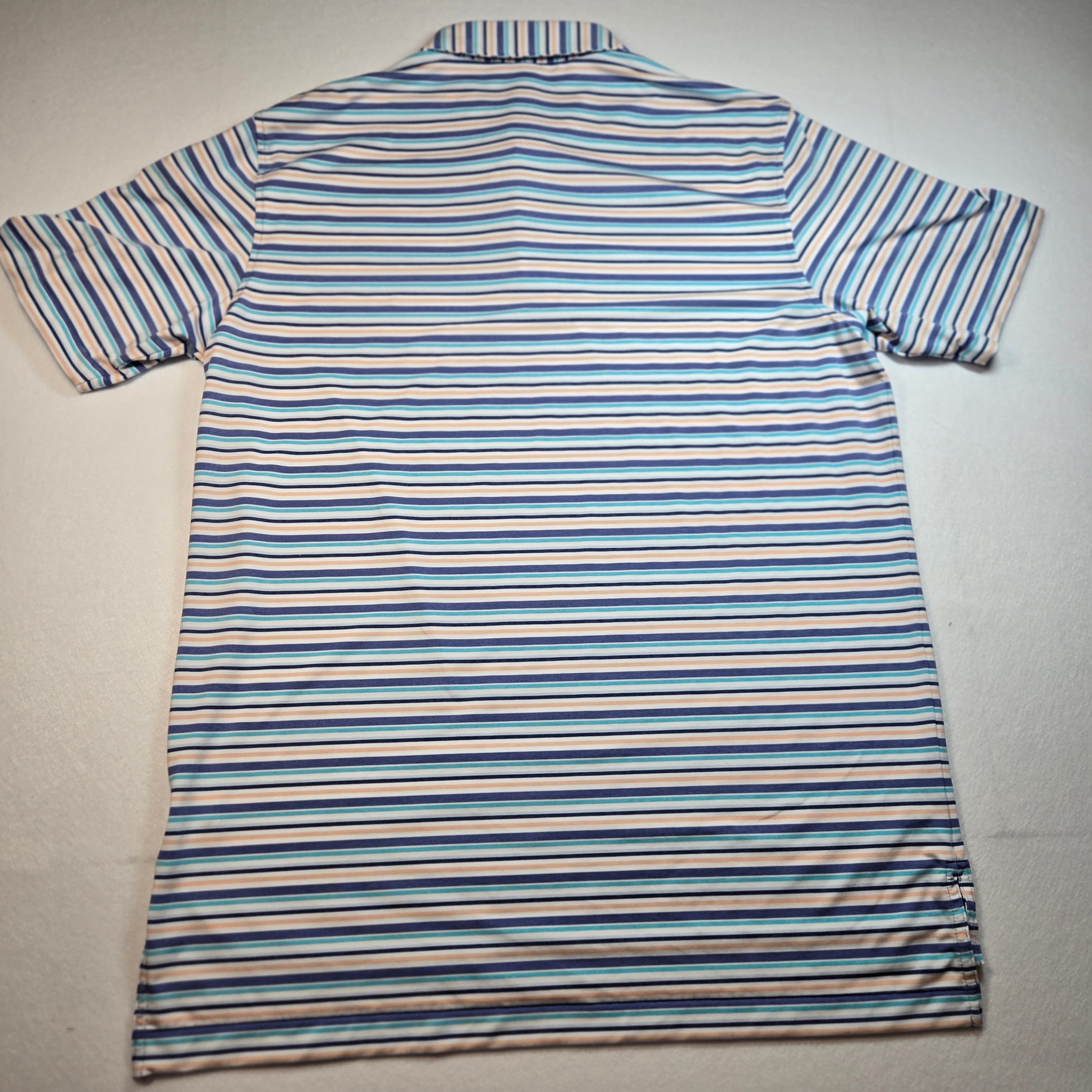 Peter Miller Striped Short Sleeve Polo Shirt Size L - Thumbnail 2