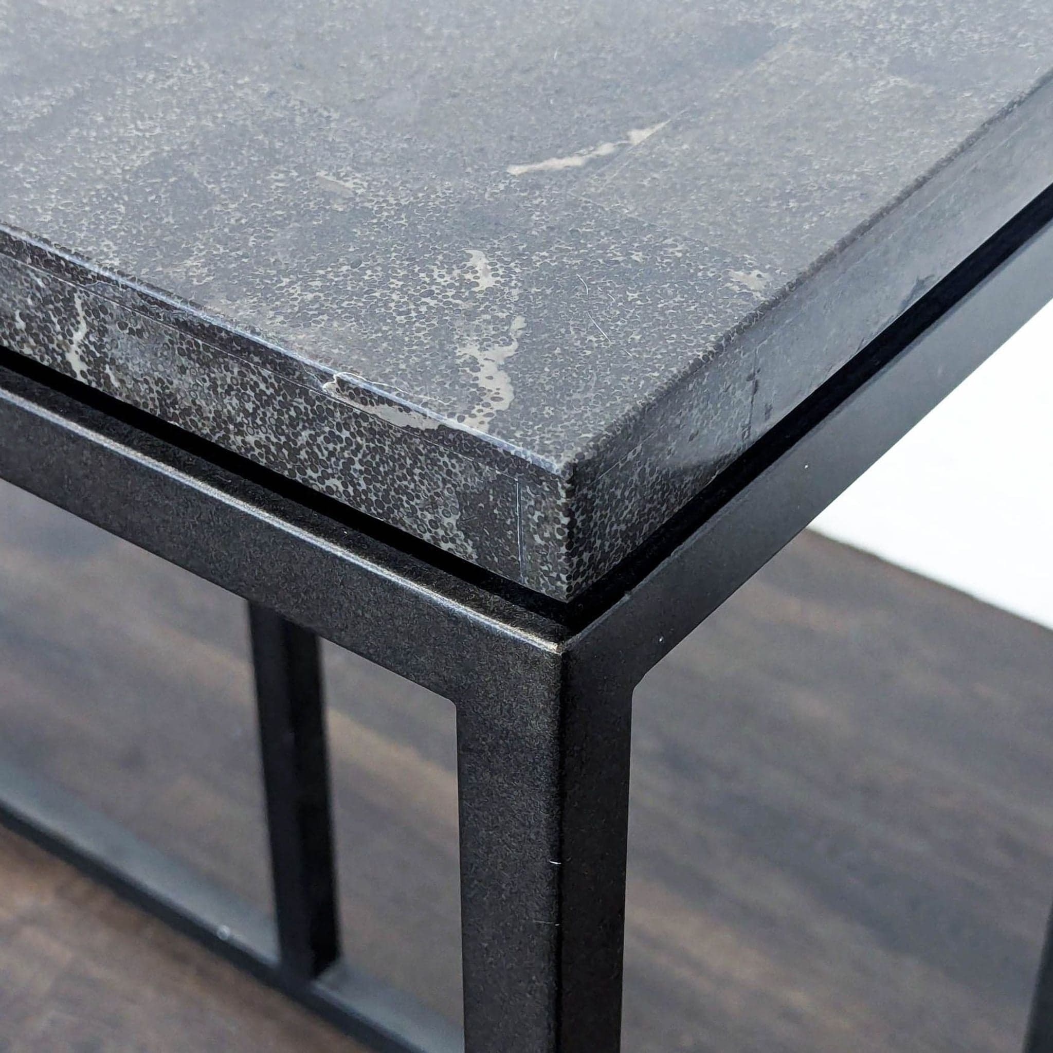 Broyhill Metal and Faux Stone Console Table - Thumbnail 5
