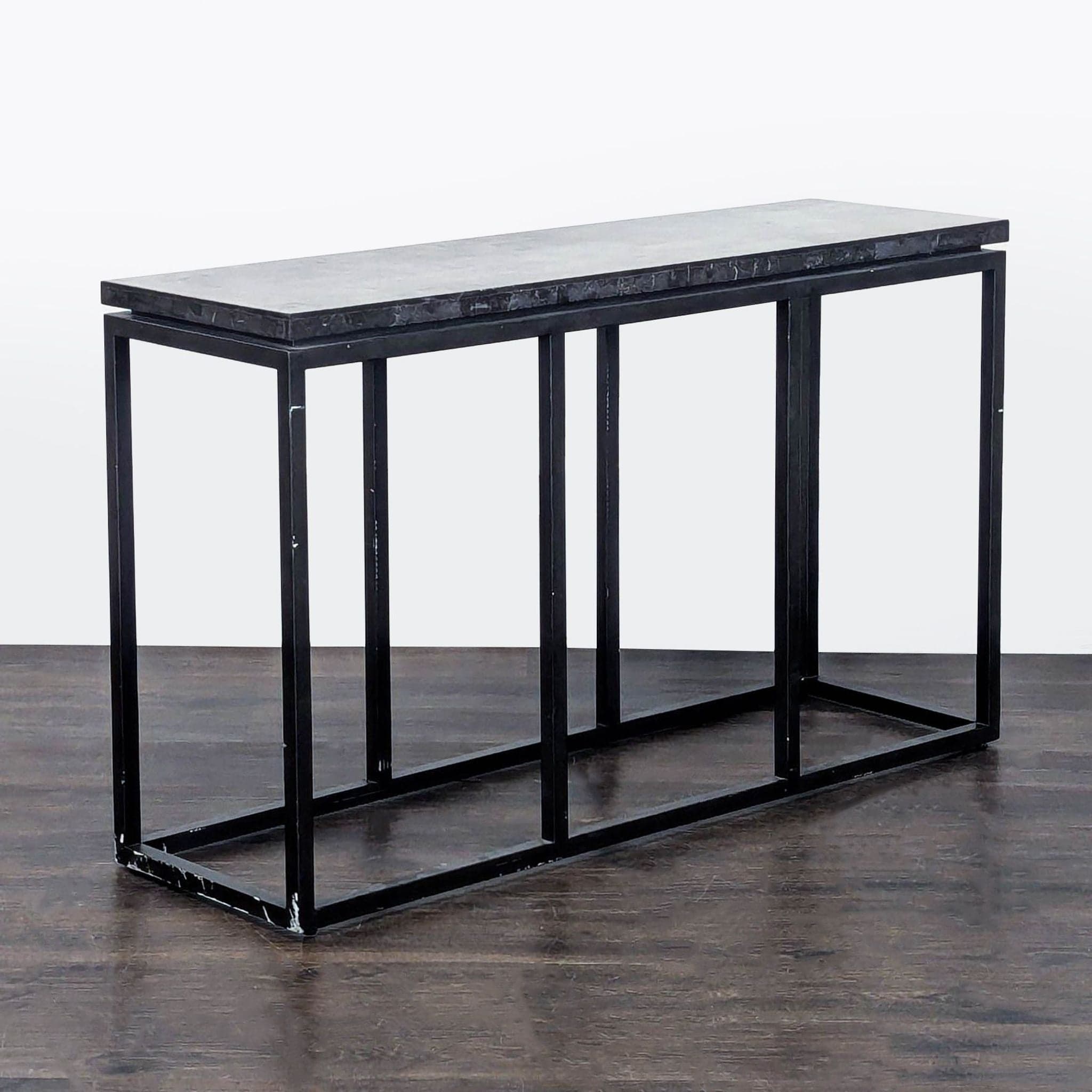 Broyhill Metal and Faux Stone Console Table - Thumbnail 2