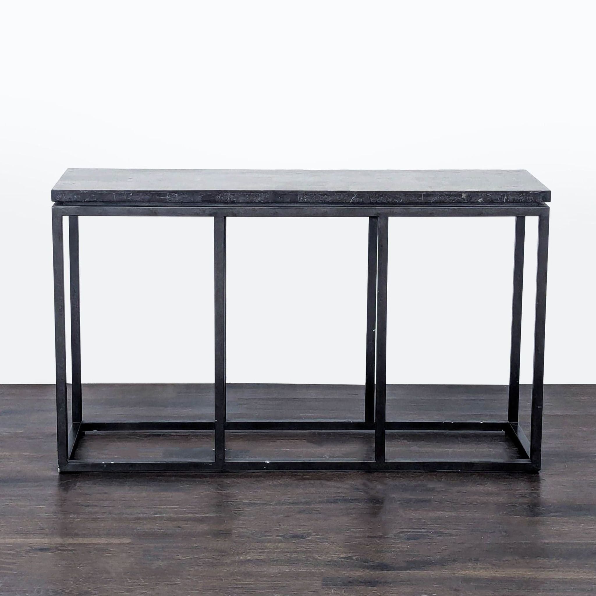 Broyhill Metal and Faux Stone Console Table - Thumbnail 4