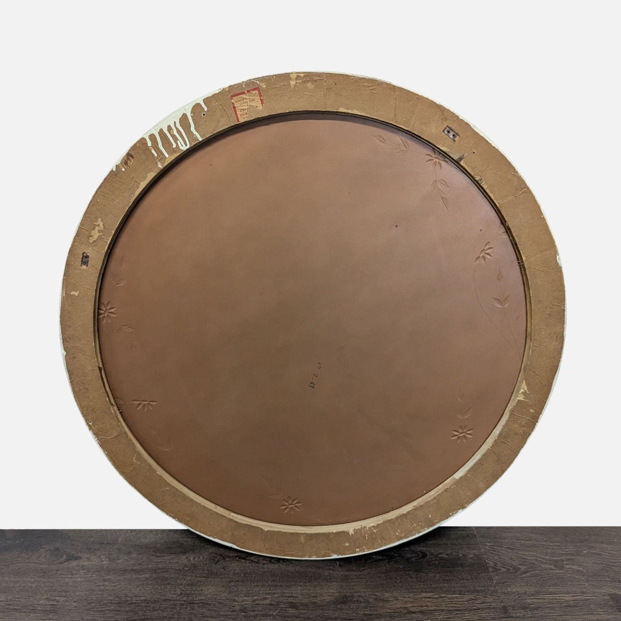 Vintage Etched Frameless Mirror - Thumbnail 2