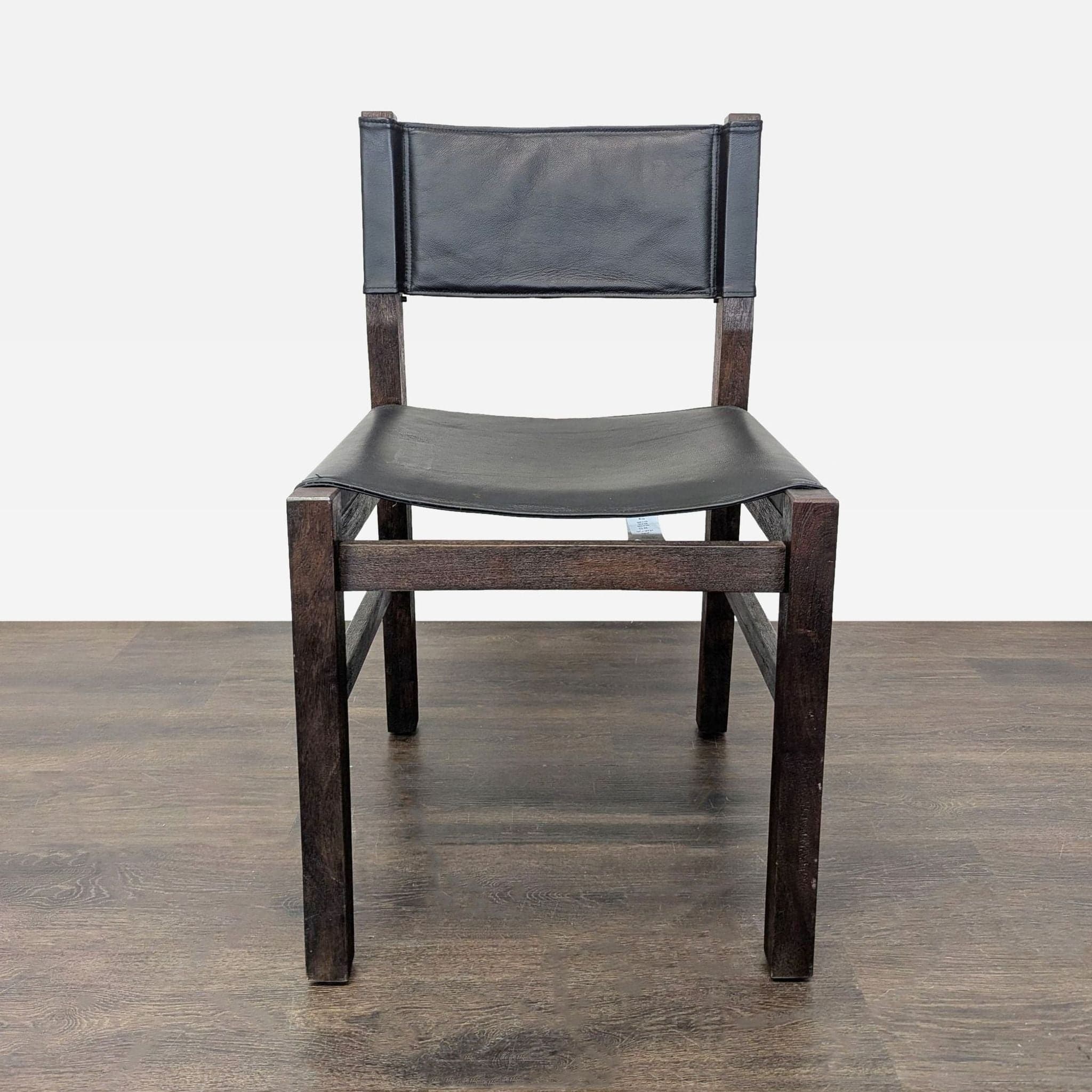 Restoration Hardware / Pottery Barn 9-Piece Wood and Leather Dining Set - Thumbnail 6