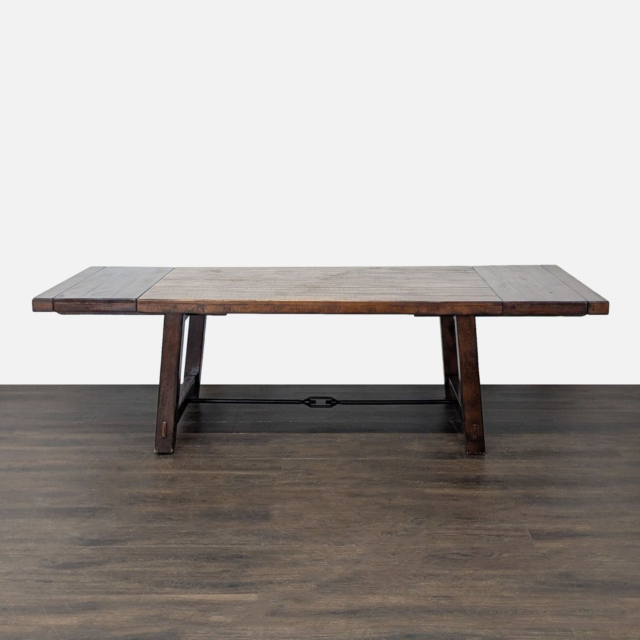 Pottery Barn Benchwright Rustic Wood Extendable Dining Table with 4 Wynn Chairs - Thumbnail 4