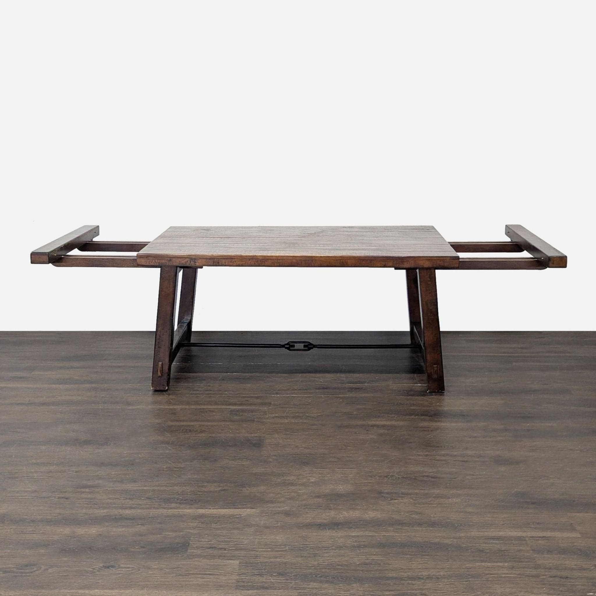 Pottery Barn Benchwright Rustic Wood Extendable Dining Table with 4 Wynn Chairs - Thumbnail 5