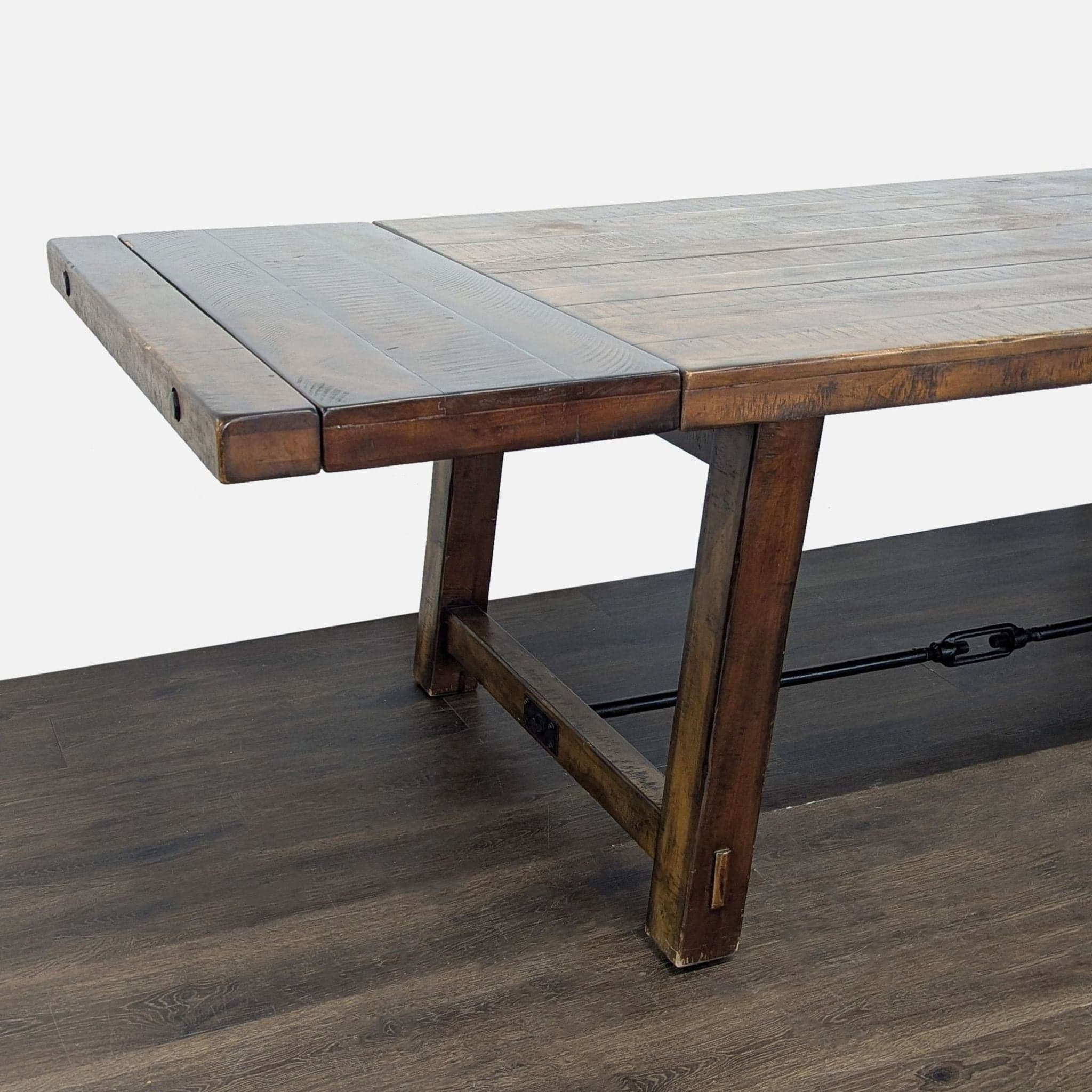Pottery Barn Benchwright Rustic Wood Extendable Dining Table with 4 Wynn Chairs - Thumbnail 6