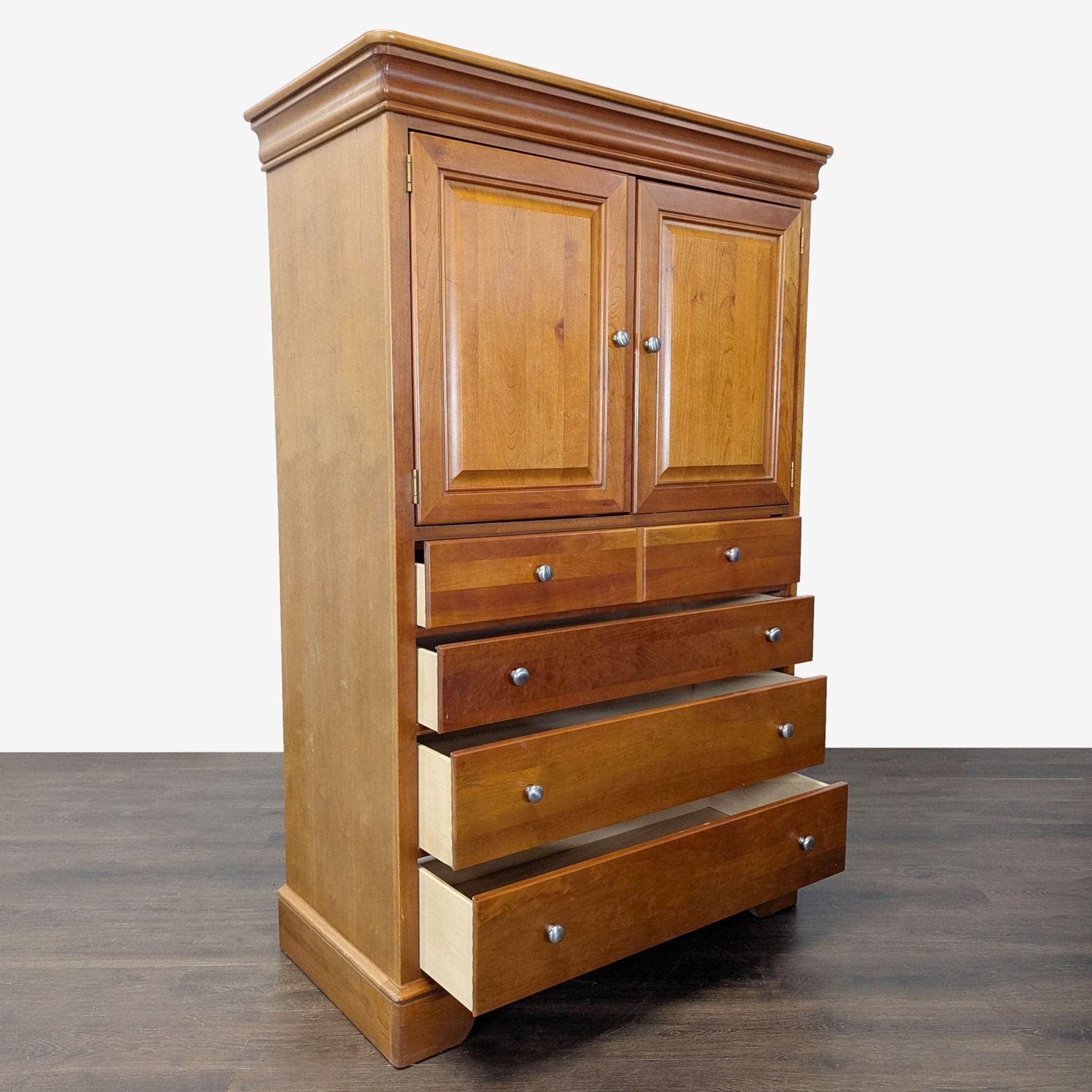 Stanley Furniture Cherry Door Chest / Armoire Cabinet - Thumbnail 3