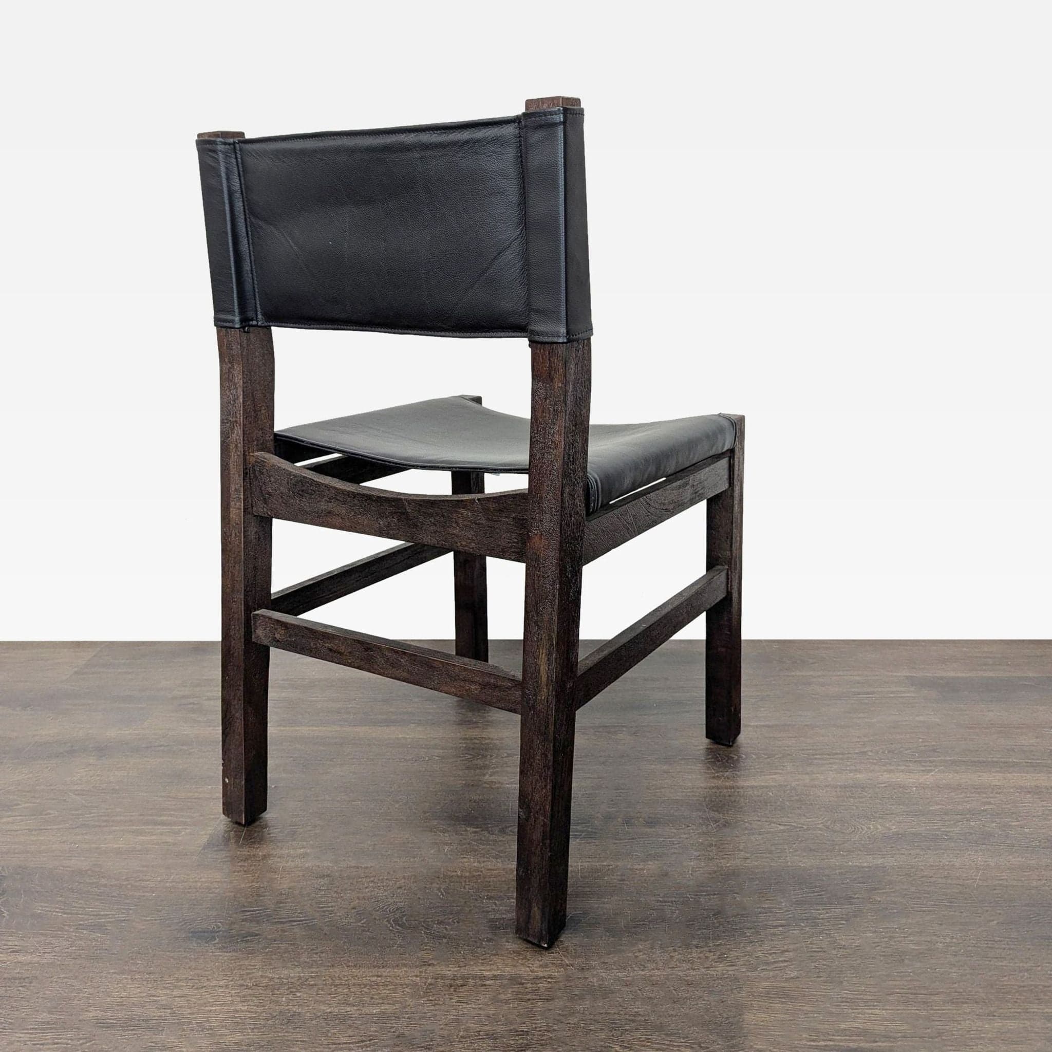 Restoration Hardware / Pottery Barn 9-Piece Wood and Leather Dining Set - Thumbnail 8