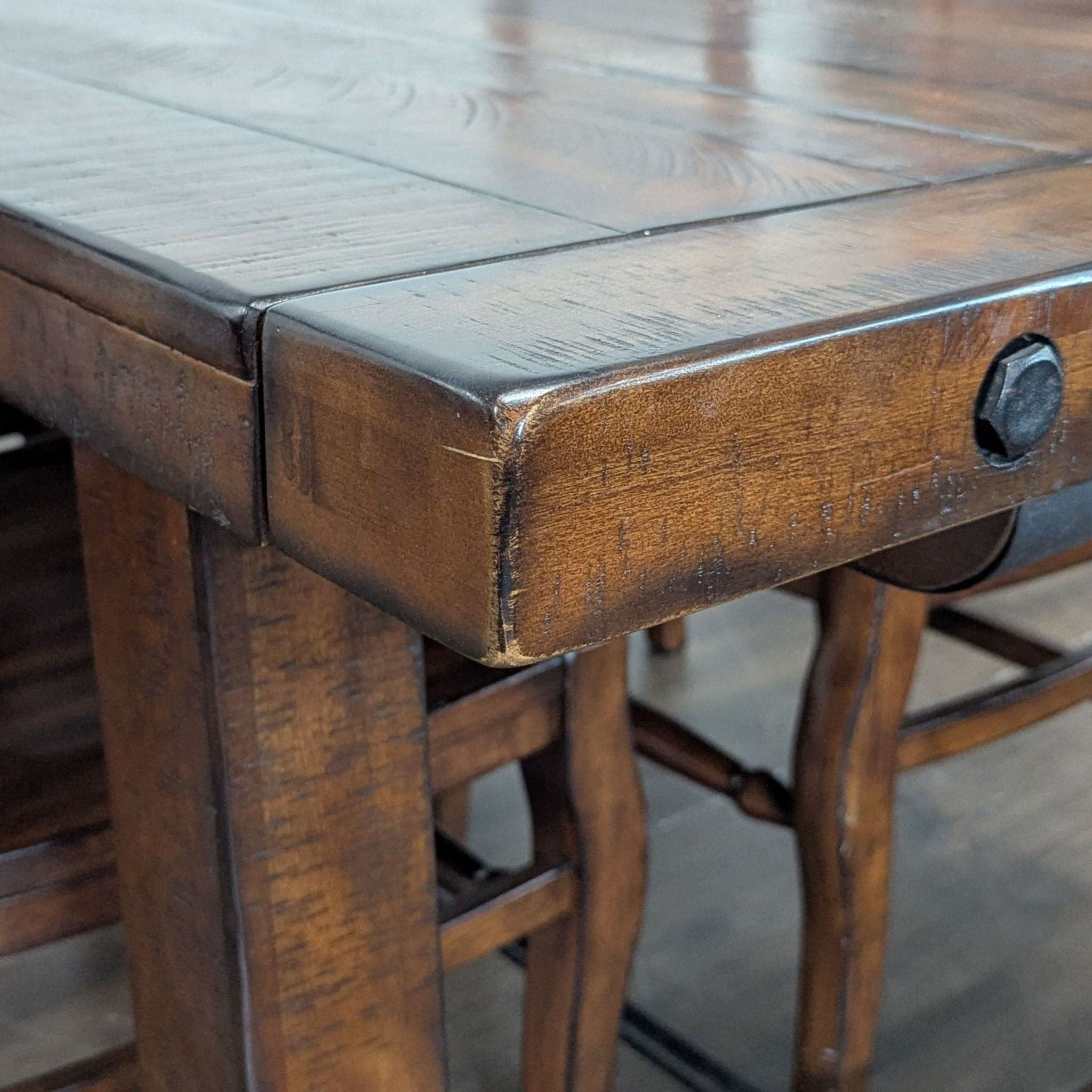 Pottery Barn Benchwright Rustic Wood Extendable Dining Table with 4 Wynn Chairs - Thumbnail 8