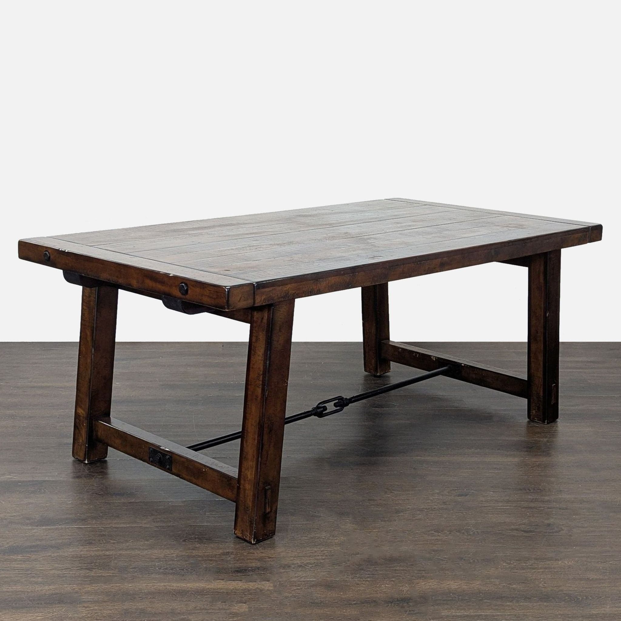 Pottery Barn Benchwright Rustic Wood Extendable Dining Table with 4 Wynn Chairs - Thumbnail 3