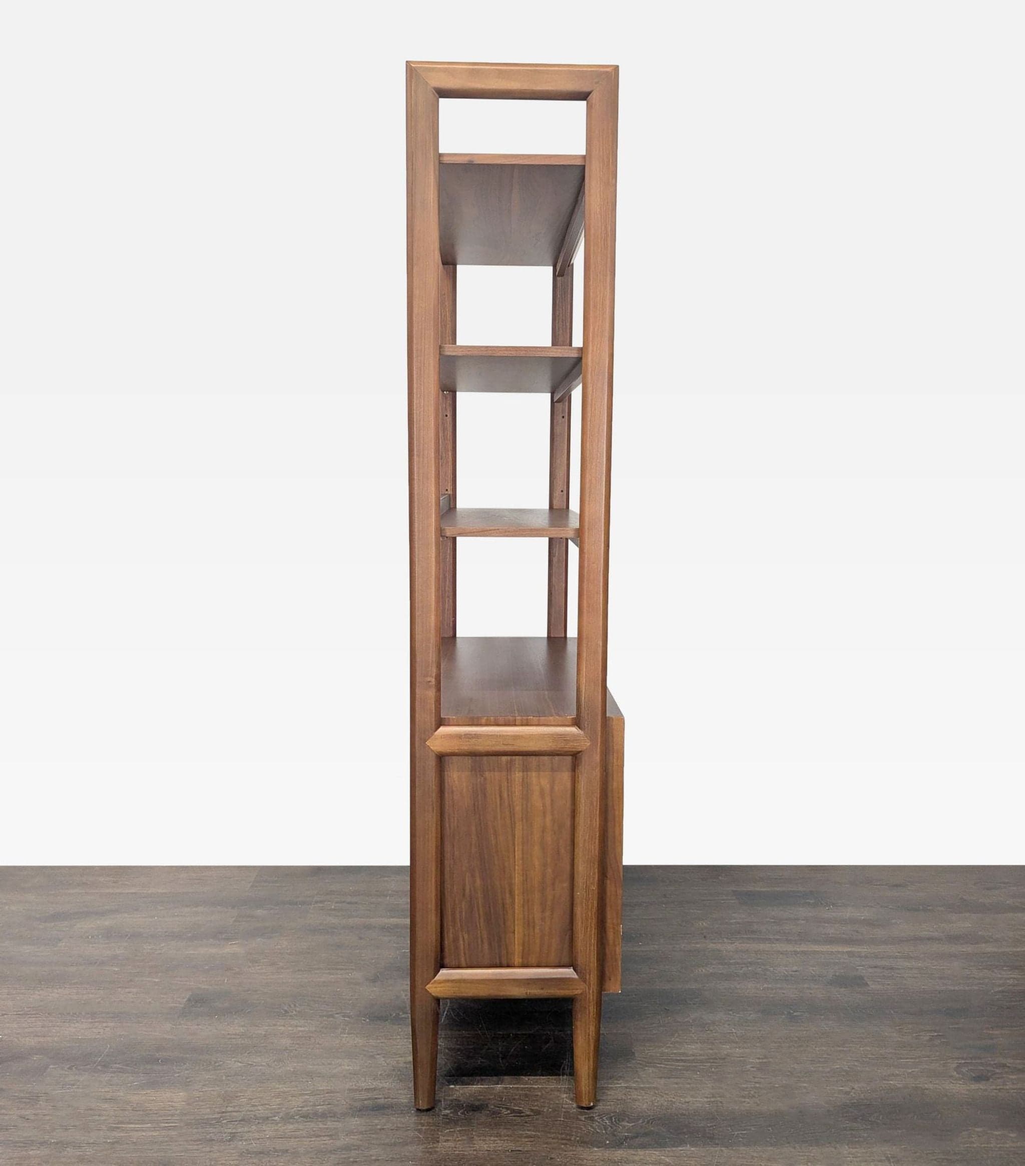 Crate & Barrel Tate Modern Walnut Bookshelf with Storage Cabinet - Thumbnail 3
