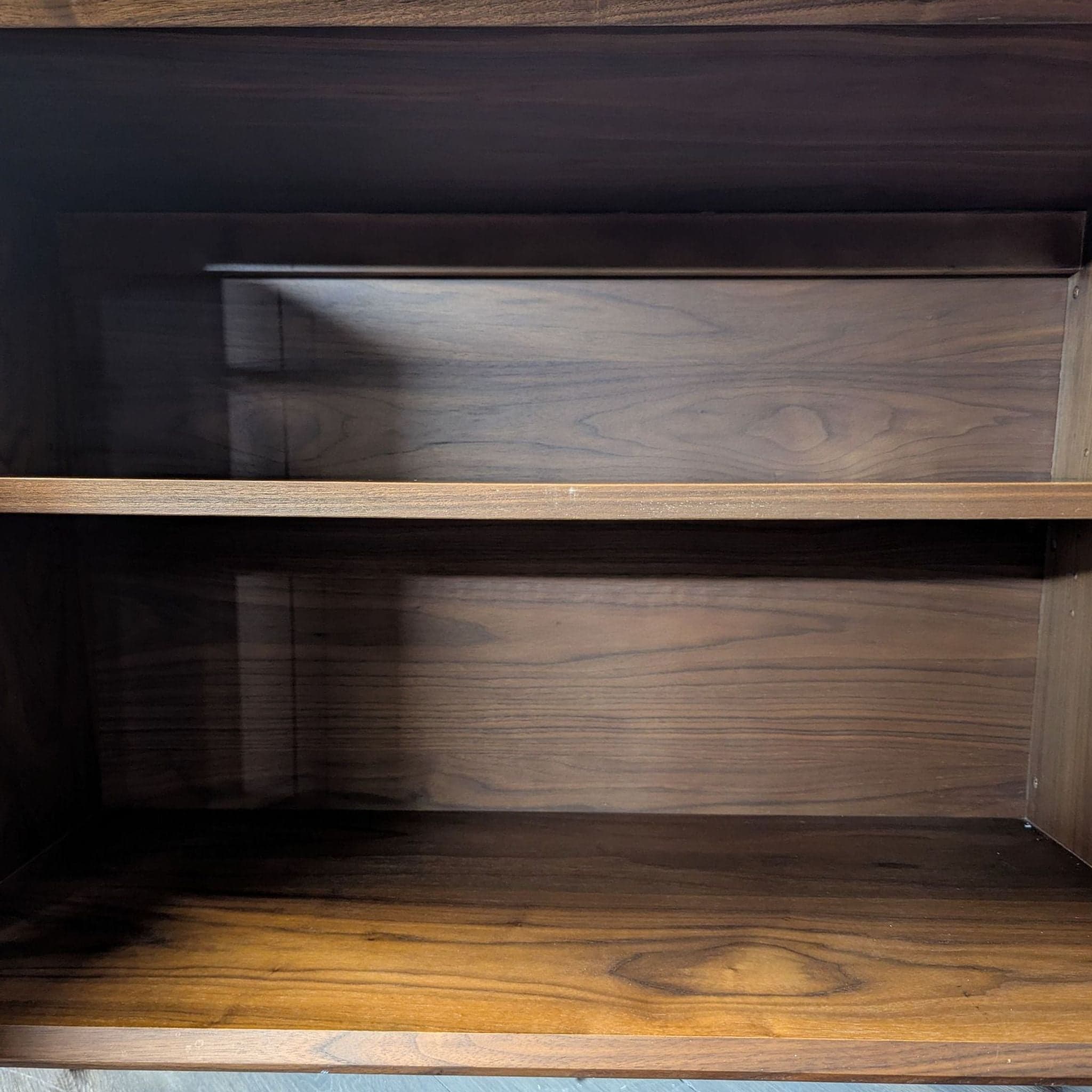 Crate & Barrel Tate Modern Walnut Bookshelf with Storage Cabinet - Thumbnail 8