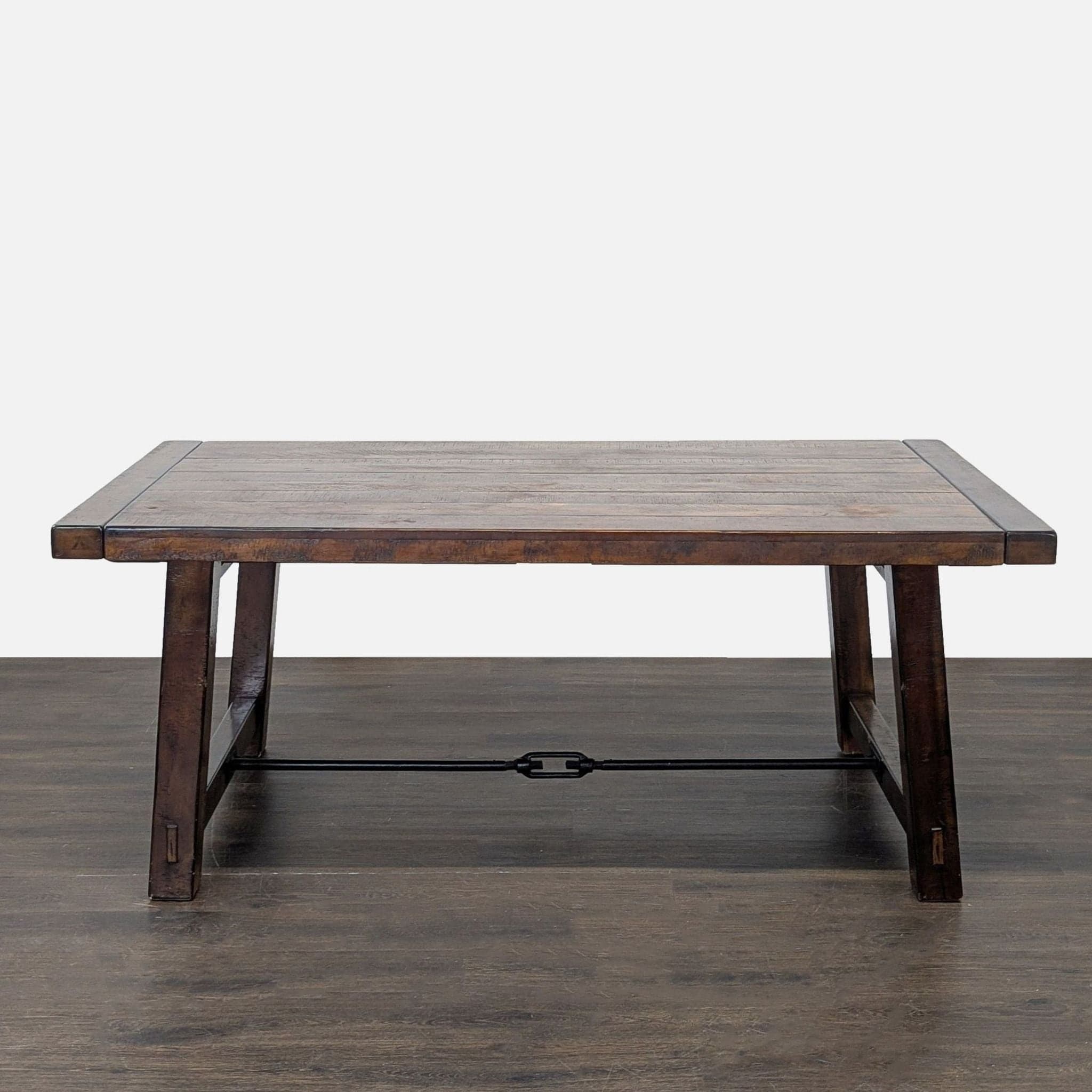 Pottery Barn Benchwright Rustic Wood Extendable Dining Table with 4 Wynn Chairs - Thumbnail 2