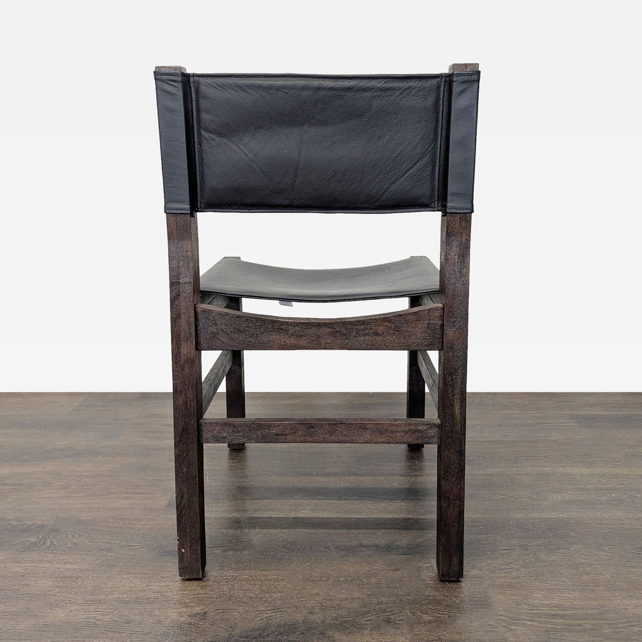 Restoration Hardware / Pottery Barn 9-Piece Wood and Leather Dining Set - Thumbnail 7