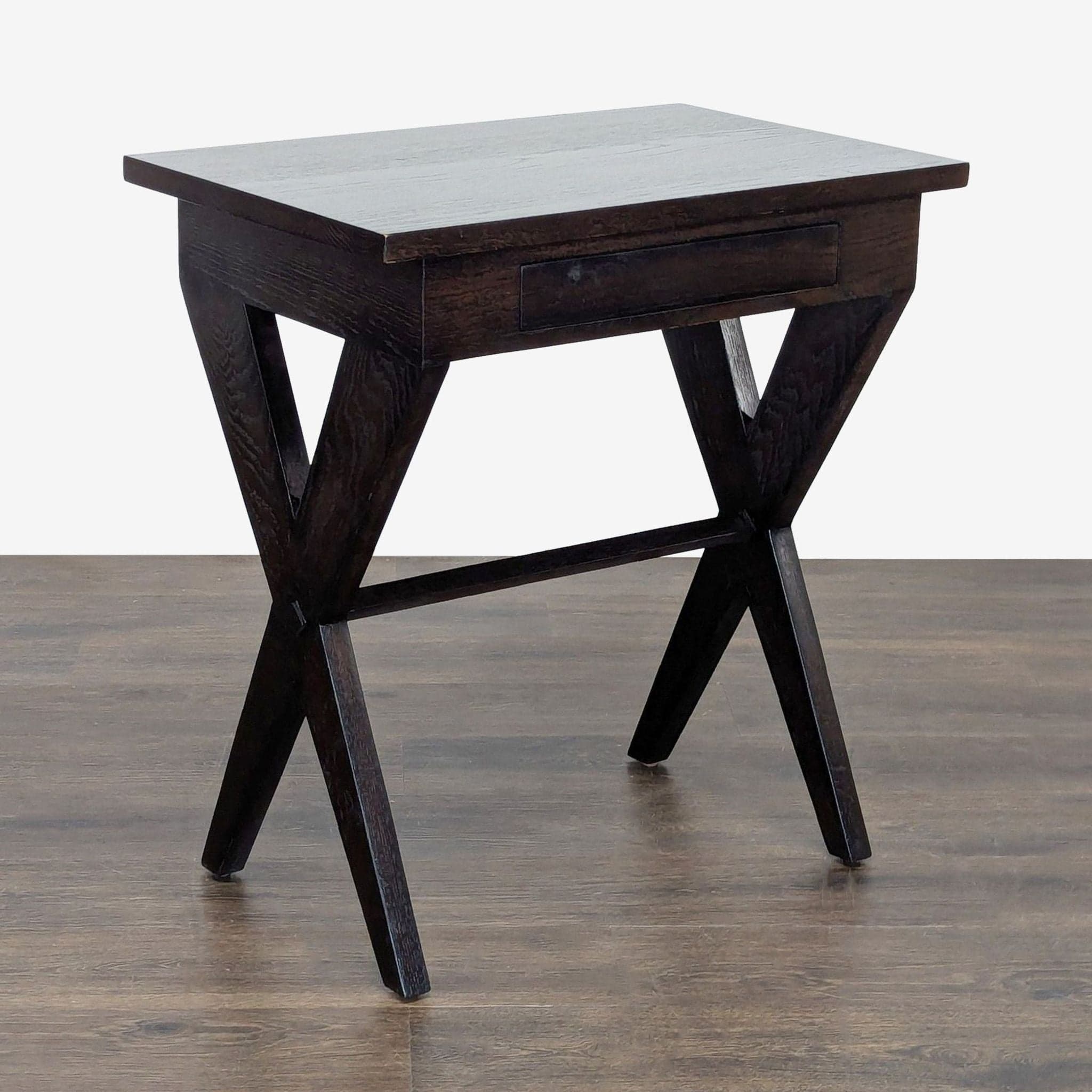 One Drawer Wood End Table - Thumbnail 3