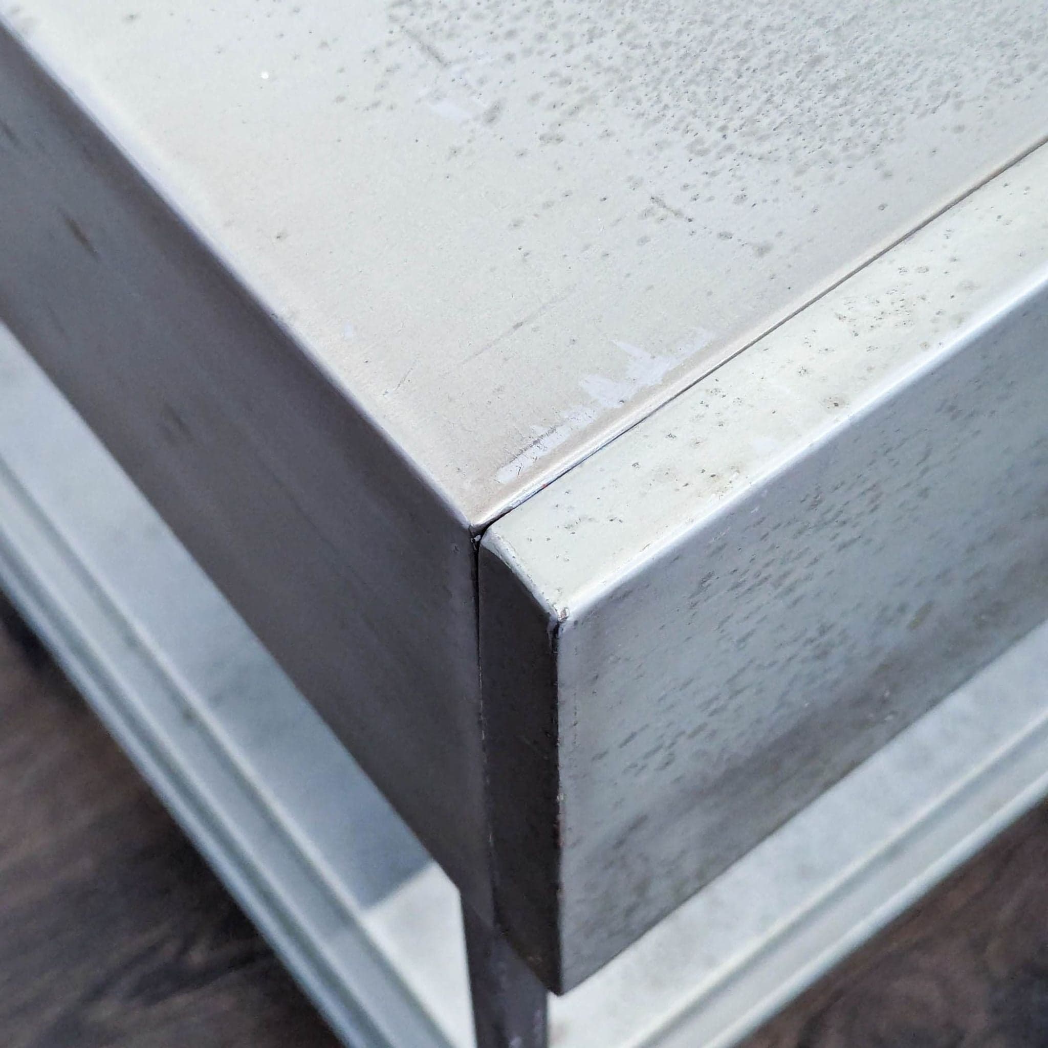 CB2 Proof One Drawer Metal Nightstand with Shelf - Thumbnail 9
